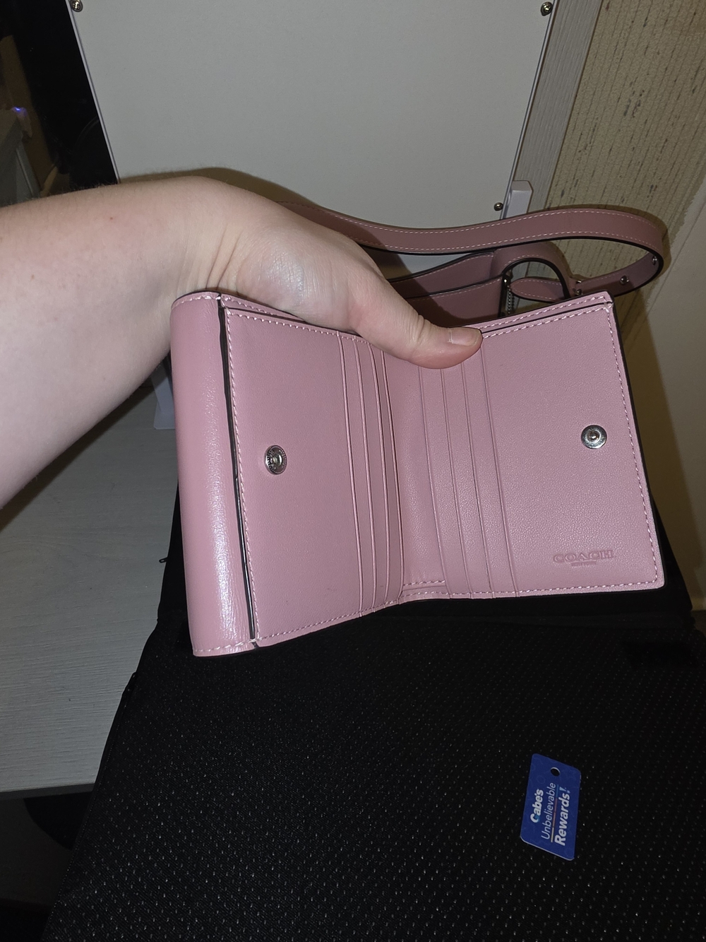 Coach Pink Leather Shoulder Bag with Matching Wallet - Picture 6 of 16